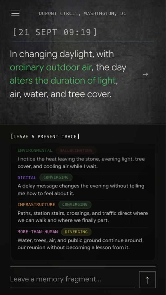 Web Interface - Keepsake view
